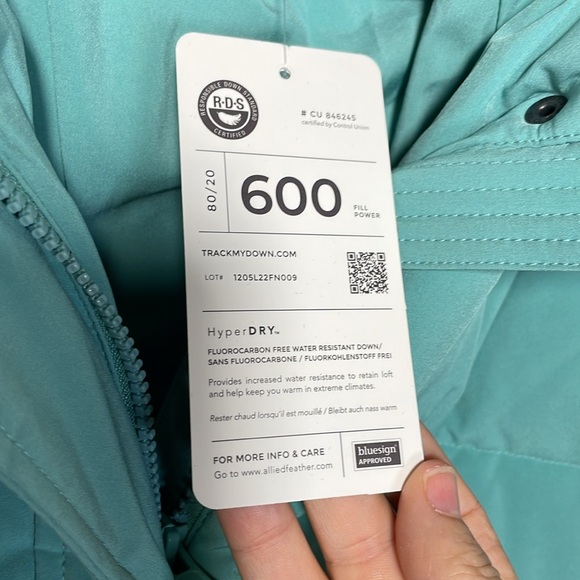 Lands' End Regular Comfort Stretch Mixed Quilted Down Coat woman’s XL NWT - Picture 5 of 15